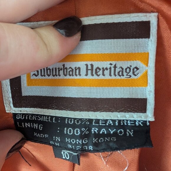 Retro Leather Trench Coat Size 10 - Picture 6 of 6